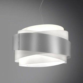 Linea Zero Bea L&aacute;mpara Colgante Una Luz Plata Di&aacute;metro 60x H38 Cm