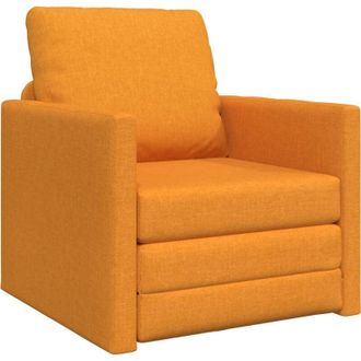 vidaXL Floor Sofa Bed with Cushion Dark yellow 74 x 77 x 81 cm Fabric Vidaxl