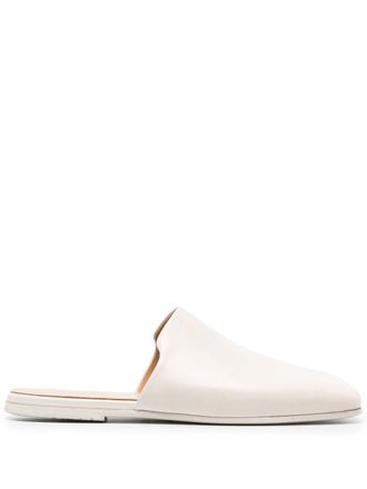 Mars&egrave;ll Spatolona leather mules - Neutrals