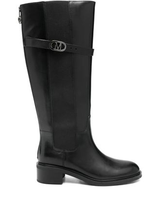 Marc Ellis 40mm buckle strap boots - Black