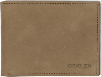 Osklen Suède portemonnee met logo-reliëf - Bruin