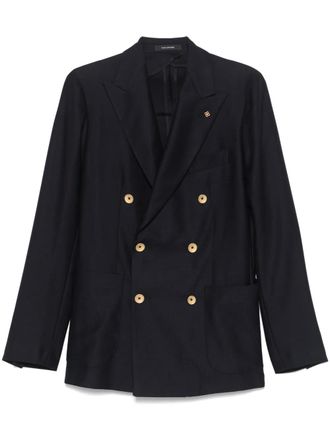 Tagliatore double-breasted blazer - men - Cupro/Virgin Wool - 50 - Blue