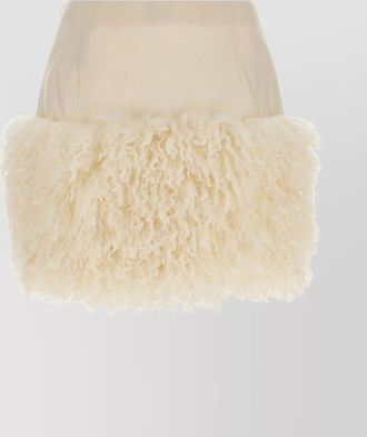 Moncler teddy insert high-waisted skirt