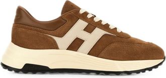 Hogan Brown Color Block Sneakers