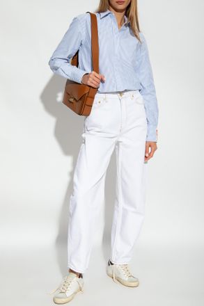 Golden Goose Striped Shirt, Womens, Blue