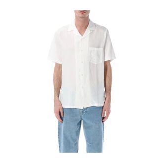 Portuguese Flannel Camicia Dogtown Camp Collar - - Shirts - Uomo - Bianco - L