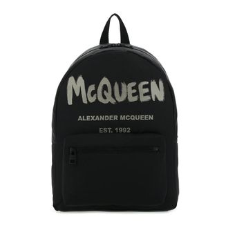 Alexander McQueen Tassen, Heren, Zwart, ONE Size, Zaino