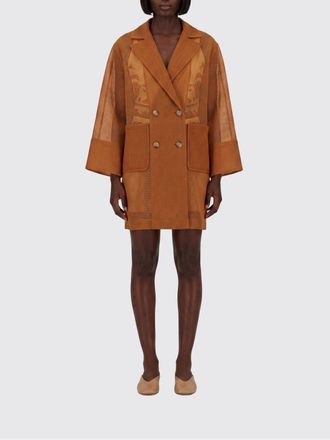 Herno Sheer Double-Breasted Longline Blazer with Peak Lapels