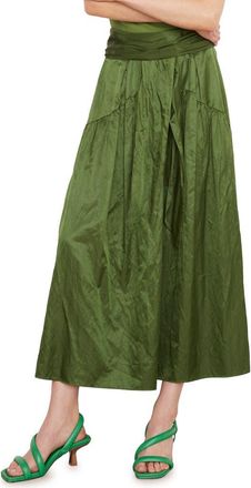 Vince Metallic Cotton Blend Skirt in Herb at Nordstrom Rack, Size 16 (Similar To 14W-16W)