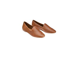 Birdies Vesper Leather Flat Womens Shoes Hazelnut : 6 M