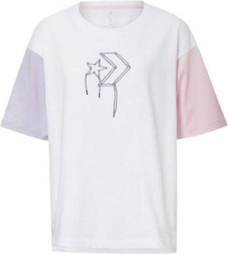 Converse (WMNS) Converse Logo Printed T-Shirt Asia Sizing White Pink 10020854-A01