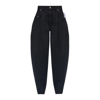 Moschino Dames, Broeken, Zwart, Maat: M