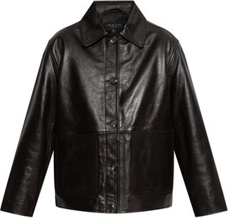 Rag & Bone Leather Jassen - Dames - Leren en Su&egrave;de Jassen - Bruin - XS - Leer - Jassen