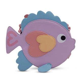Stella McCartney Stella McCartney, Cross Body Bags, female, Purple, Size: ONE SIZE Fish-Appliqu&eacute; Shoulder Bag