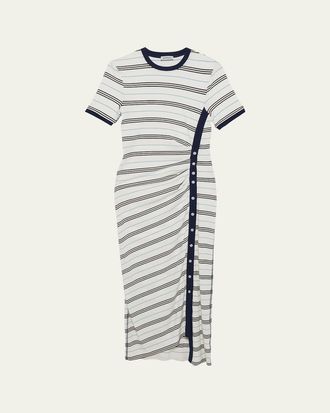 SIMKHAI Shanna Short-Sleeve Midi Dress