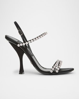 Dolce & Gabbana Formale Embellished Satin Sandals