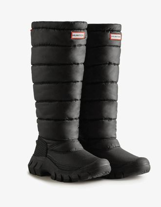 Hunter Womens Hunter Womens Black WFT2108WWU-BLK Intrepid Tall Snow Boots