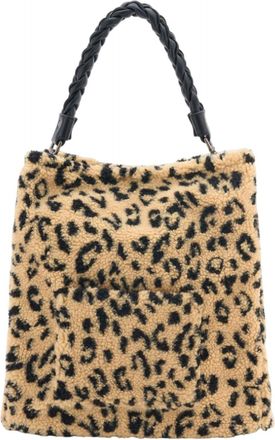 Fredsbruder FREDsBRUDER Furry Friend Leather Shoulder Bag Hobo Bag Dotty Leo Light Brown