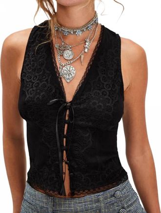 Free People Jaida Vest In Black