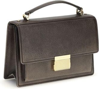 Golden Goose Womens Top Handle Bag Brown Calf Leather Bos