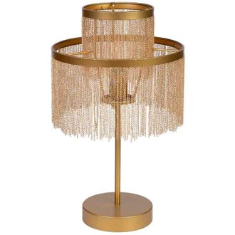 Wanderlust Deco L&aacute;mpara de mesa de metal 30x30x35/50h cm Dorado