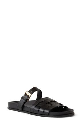 Aquatalia Ispera Weatherproof Slide Sandal in Black at Nordstrom, Size 8.5