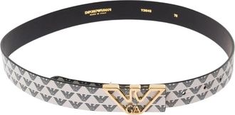 Emporio Armani Elegante PVC Riem - Dames - Riemen - Wit - 85 CM - Accessoires