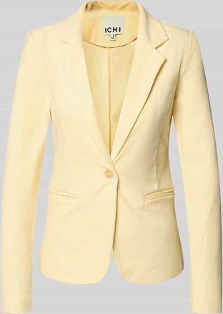 Ichi Slim Fit Blazer mit Paspeltaschen Modell KATE in Pastellgelb, Gr&ouml;&szlig;e XL