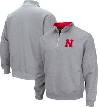 Colosseum Mens Colosseum Heathered Gray Nebraska Huskers Tortugas Team Logo Quarter-Zip Jacket in Heather Gray at Nordstrom, Size Medium