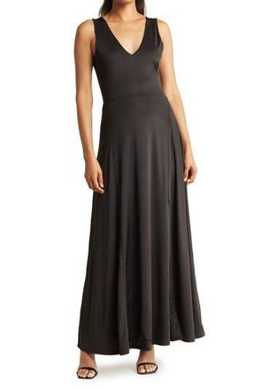 By Design Geneva V-Neck Sleeveless Maxi Dress in Black at Nordstrom Rack, Size X-Small