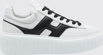 Hogan Sneakers H-Stripes in pelle liscia con suola platform