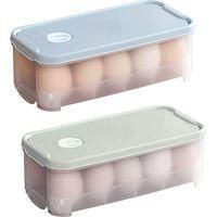 OEM Caja Para Huevos De Nevera, Juego De 2, Para 10 Huevos, De Pl&aacute;stico Con Tapa, Ideal Para Guardar Huevos En La Nevera, Cocinar Y Para Picnics (2 Cajas: