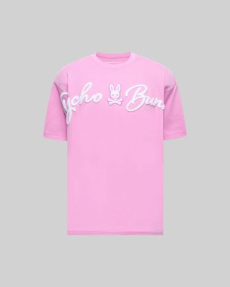 Psycho Bunny Mens Tate Oversized Graphic Tee 508 ORCHID / XL