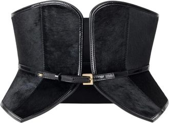 Elisabetta Franchi Cintura bustier in cavallino - - Accessories - Donna - Nero - M