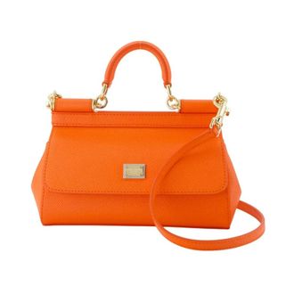 Dolce & Gabbana Tassen, Dames, Oranje, ONE Size, Leer, Sicily Crossbody