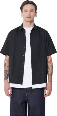 Neil Barrett Short Sleeve Shirts - Heren - Korte mouwen Overhemden - Zwart - M - Overhemden