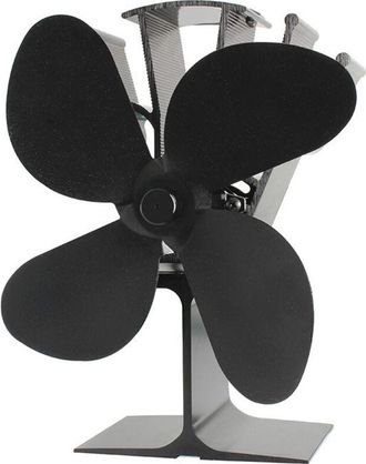 OEM Ventilador De 4 Aspas Para Estufa De Le&ntilde;a, Ventilador De Chimenea/estufa De Le&ntilde;a Accionado Por Calor, Ventilador Silencioso (negro)