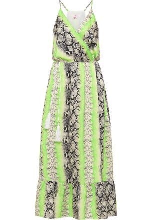 Izia Maxi-jurk met slangenprint Dames Groen Veelkleurig