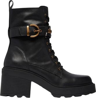 Pinko Altea 01 Enkellaarsjes - Dames - Laarzen met Hak - Zwart - 37 EU - Leer - Schoenen