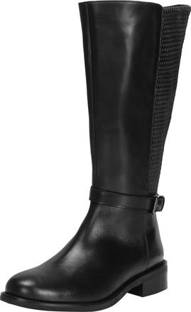 Sheego Weitschaftstiefel SHEEGO, Damen, Gr. 37, XXL-Schaft, schwarz, Glattleder, Leder, Schuhe Weitschaftstiefel