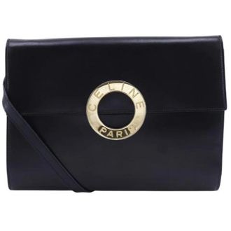 Celine Pre-owned Calf 2way Shoulder Bag - Dames - Pre-owned - Zwart - Maat: ONE Size Leer