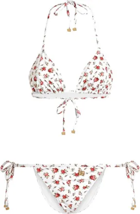 Dolce & Gabbana White Floral Swimwear