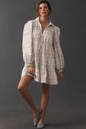 Maeve Tiered Collared Mini Dress