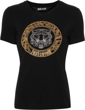 Just Cavalli T-shirts en Polos - Dames - T-shirts - Zwart - XS - Tops