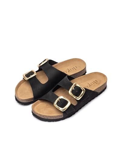 Sandales YOKONO Pour Femme - Pointure 7.5 US, Cuir Marron, Anneau D'orteil - Fabriqué En Espagne, Occasion