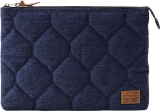 Levi's Handtasche LEVIS DENIM LAPTOP SLEEVE, Damen, Gr. B/H/T: 39cm x 2cm x 28cm, blau (denim), Baumwolle, Strukturmuster, unifarben, Taschen Handtasche, mit