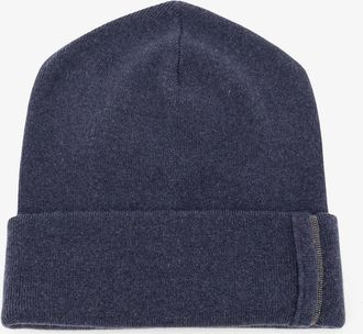 Brunello Cucinelli Cappello in cashmere con dettaglio Monile - BRUNELLO CUCINELLI - gender_Woman