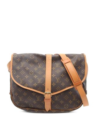 Louis Vuitton Borsa a tracolla Saumur 35 con monogramma 1999 - Marrone