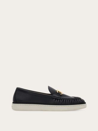 Ferragamo Women Gancini ornament loafer Black Size 10.5