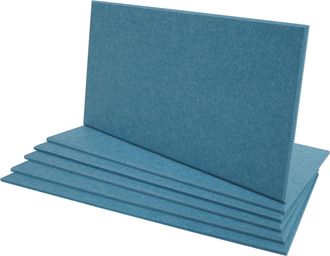 Hhg Hhg - Nunca Usado] Lote De 6 Paneles Ac&uacute;sticos De Pared 576, Paneles Ac&uacute;sticos De Pared, Fonoabsorbentes 1m&sup2; Superficie 60x30cm, Azul